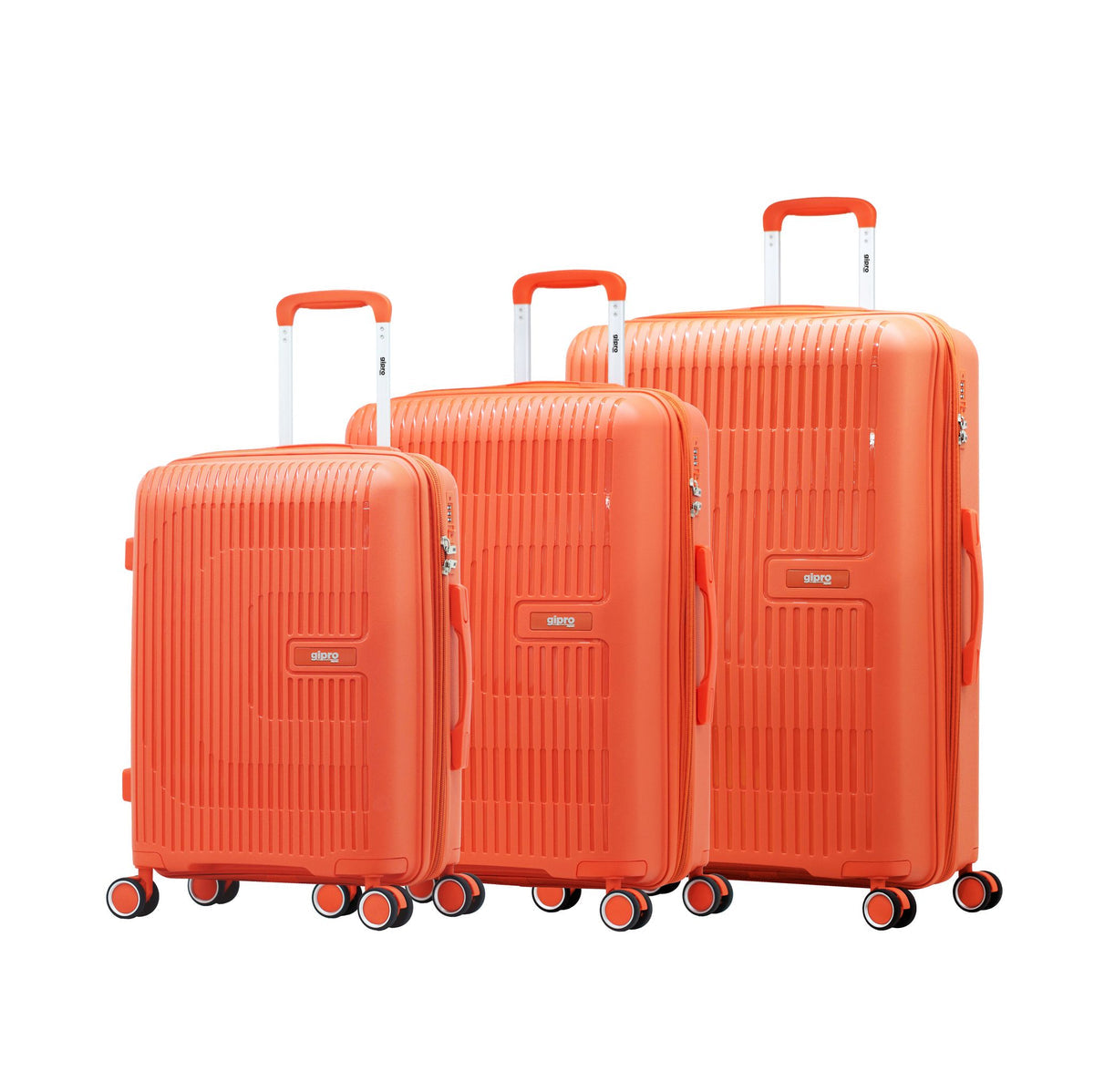 סט 3 מזוודות קשיחות מתרחבות PP מבית GIPRO JAPAN דגם VOYAGER