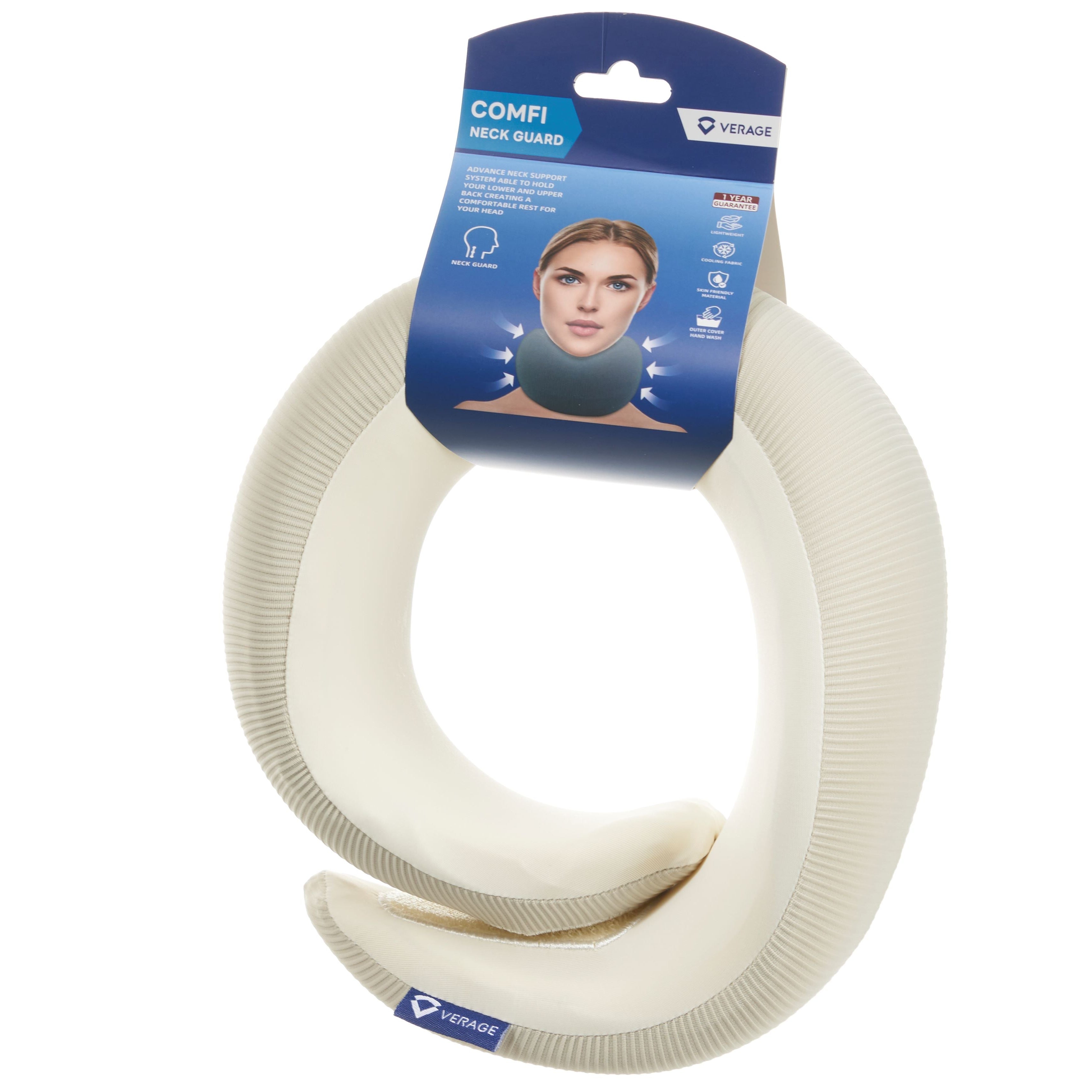 כרית תמיכה ארגונומית לצוואר לטיסה דגם Comfy Neck Guard מבית מותג היוקרה VERAGE