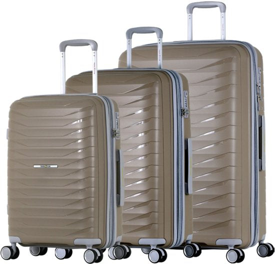סט 3 מזוודות קשיחות מתרחבות מבית TRAVEL CLUB במידות 20” / 25” / 29”