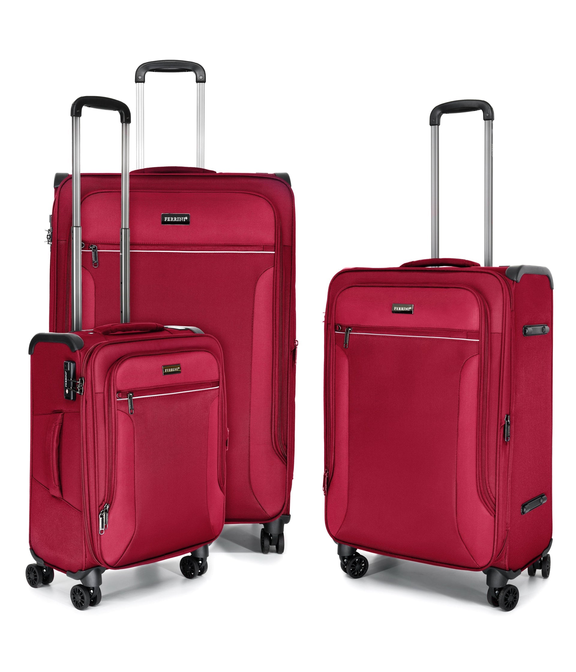 סט 3 מזוודות בד מתרחבות 19” 24” 28” מבית FERRINNI דגם ALPHA