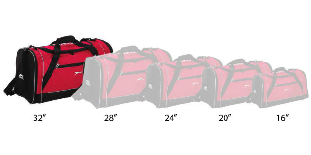 תיק ספורט וטיולים מבית SLAZENGER בחמישה גדלים 16"–32"