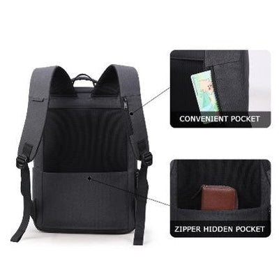 תיק גב דק וקל מאוד עם שקע USB מבית המותג AOKING למחשב נייד 15.6"