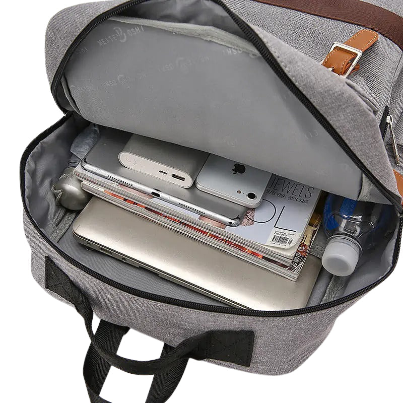 תיק גב Asia™ Retro למחשב 16 אינץ' עם USB