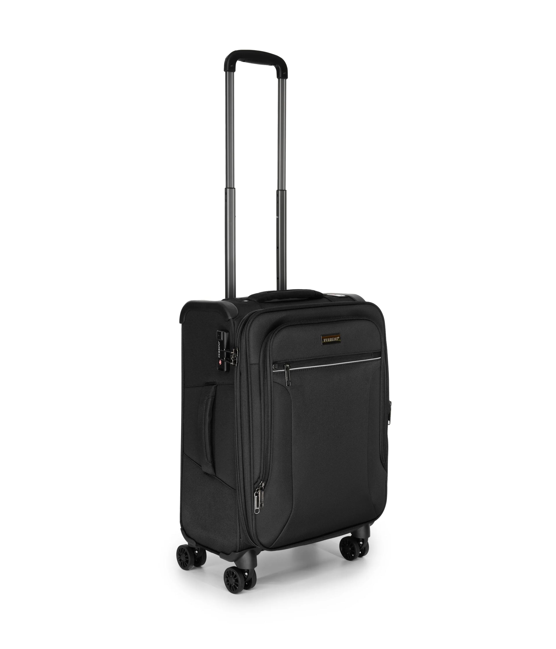 מזוודת טרולי עליה למטוס 19” מבד מתרחבת מבית FERRINNI דגם ALPHA