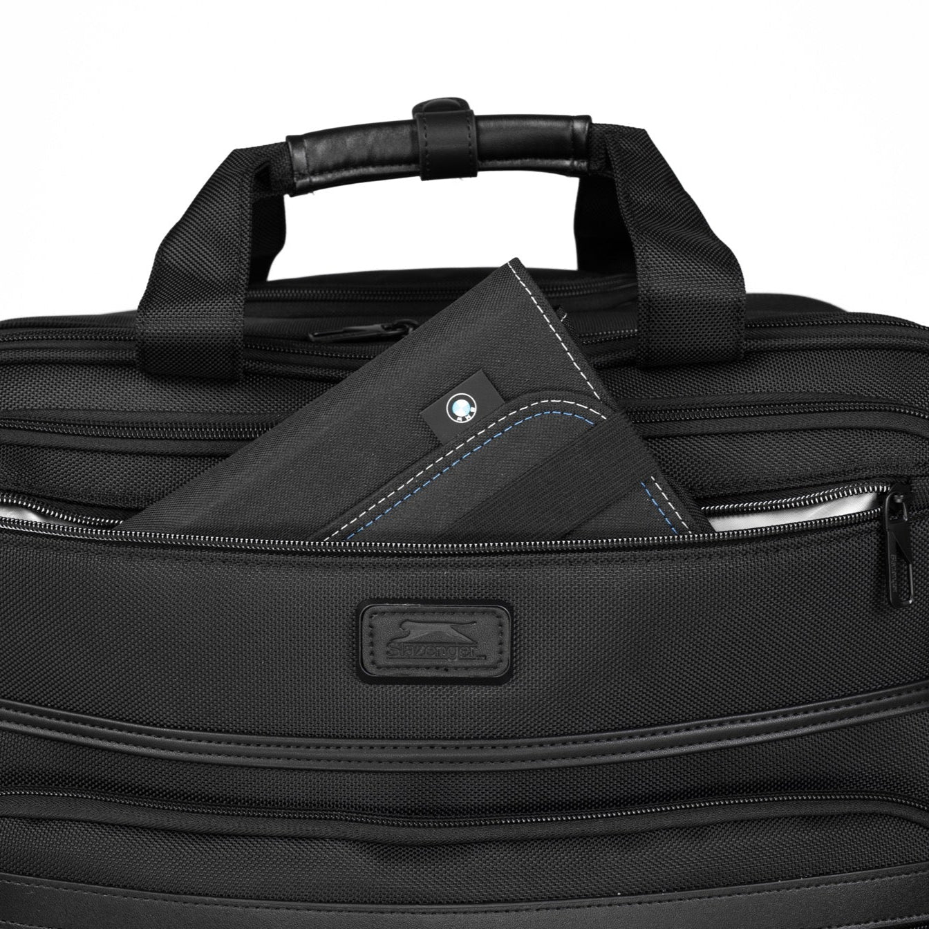 מזוודת טרולי עסקים 2 גלגלים עם תא לללפטופ LAPTOP CASE  מבית המותג SLAZENGER סדרת OXFORD