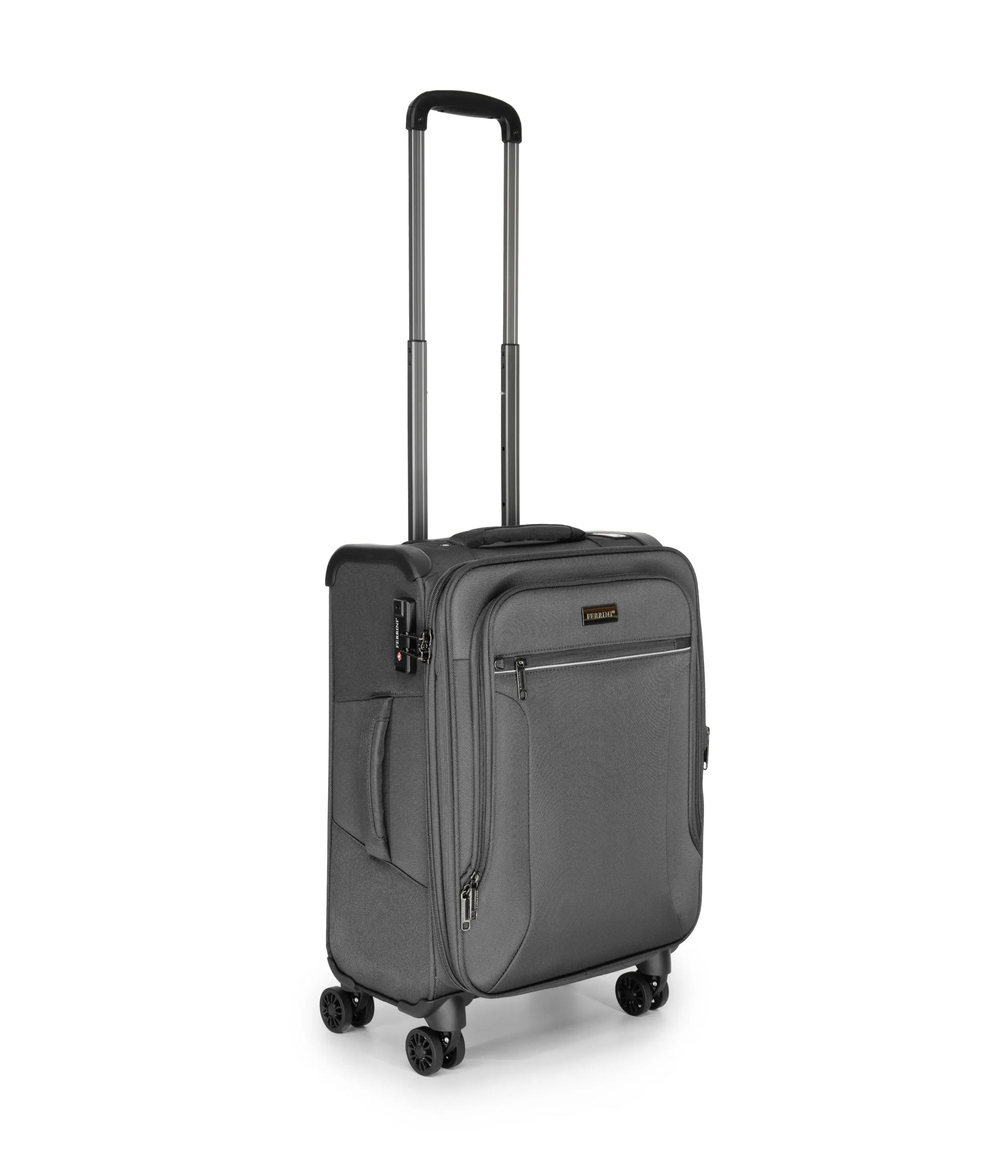 מזוודת טרולי עליה למטוס 19” מבד מתרחבת מבית FERRINNI דגם ALPHA