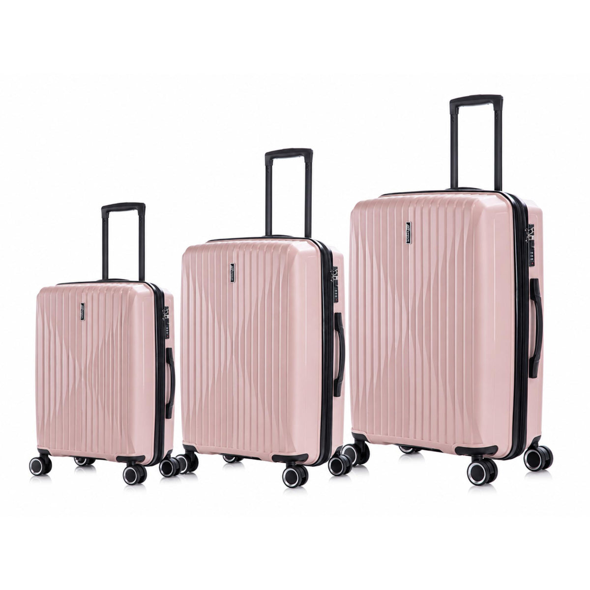 סט 3 מזוודות קשיחות מתרחבות 20” / 24” / 28” מבית AMERICAN TRAVEL