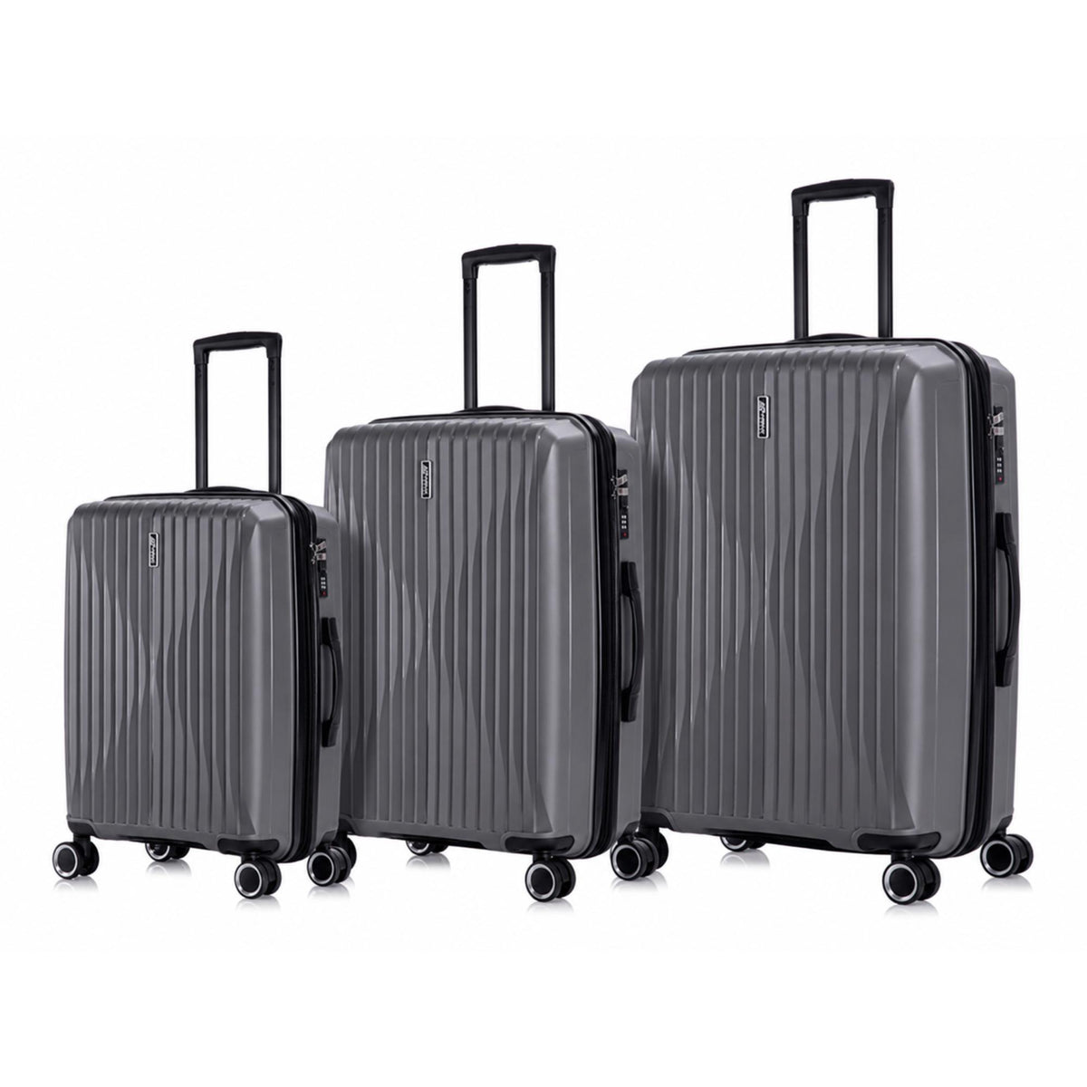 סט 3 מזוודות קשיחות מתרחבות 20” / 24” / 28” מבית AMERICAN TRAVEL