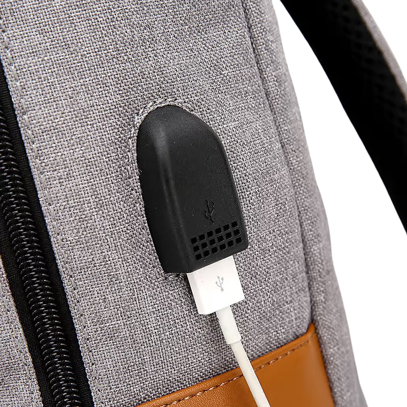 תיק גב Asia™ Retro למחשב 16 אינץ' עם USB