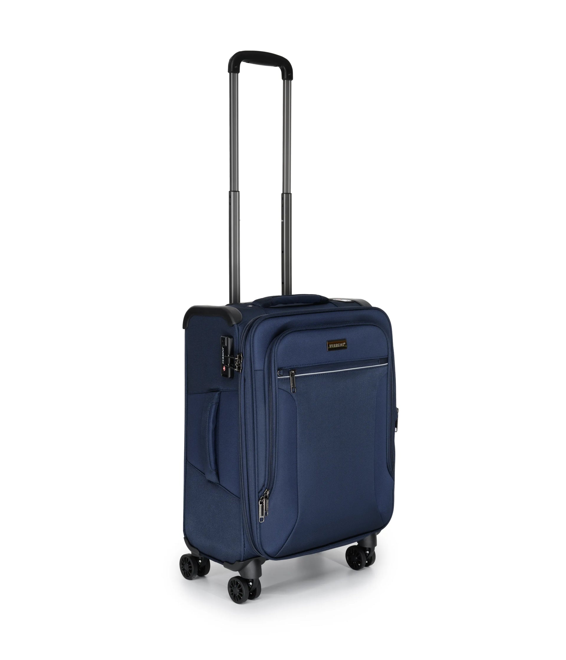 מזוודת טרולי עליה למטוס 19” מבד מתרחבת מבית FERRINNI דגם ALPHA