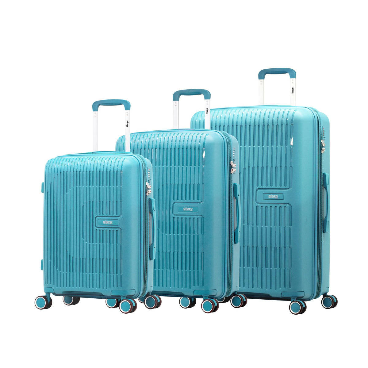 סט 3 מזוודות קשיחות מתרחבות PP מבית GIPRO JAPAN דגם VOYAGER