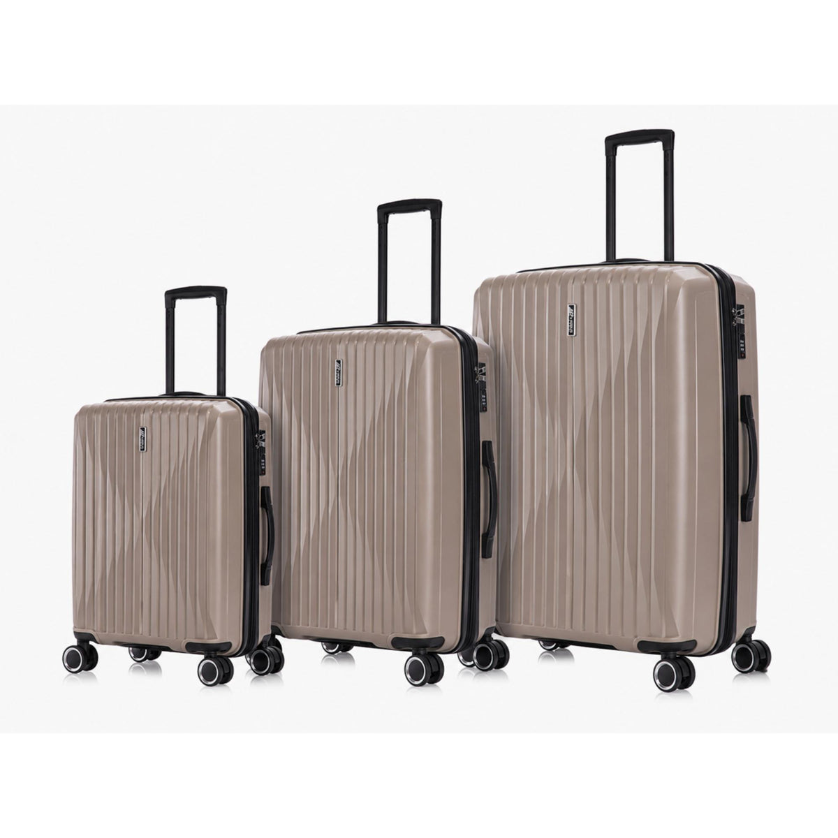 סט 3 מזוודות קשיחות מתרחבות 20” / 24” / 28” מבית AMERICAN TRAVEL