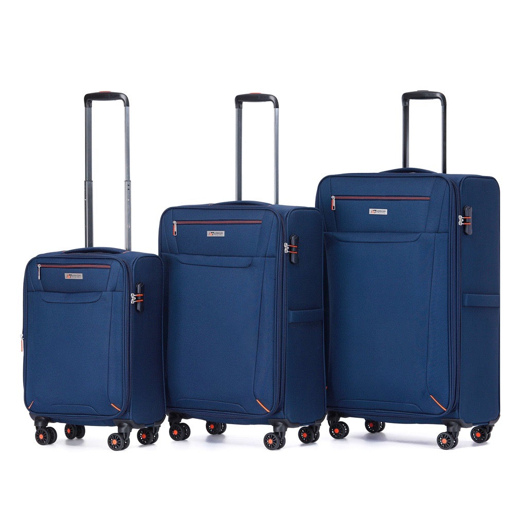 סט 3 מזוודות בד American Travel DIS376 – קלות משקל עם הרחבה