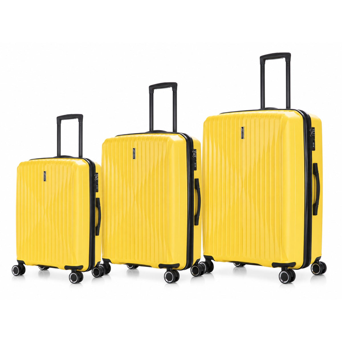 סט 3 מזוודות קשיחות מתרחבות 20” / 24” / 28” מבית AMERICAN TRAVEL