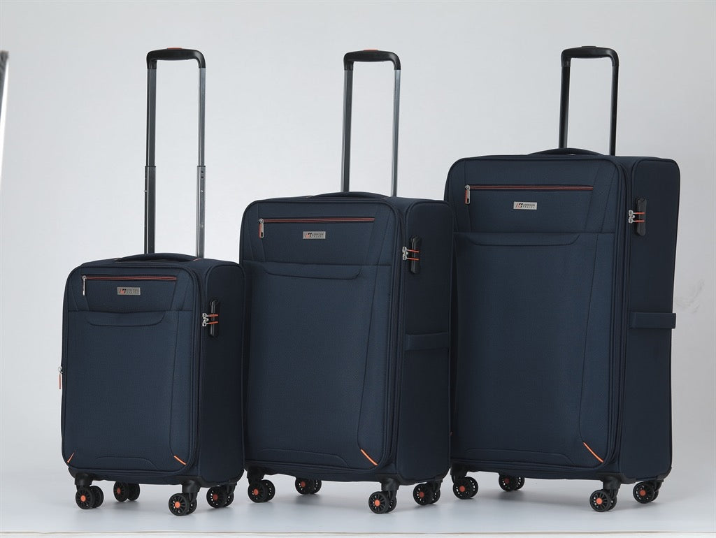 סט 3 מזוודות בד American Travel DIS376 – קלות משקל עם הרחבה