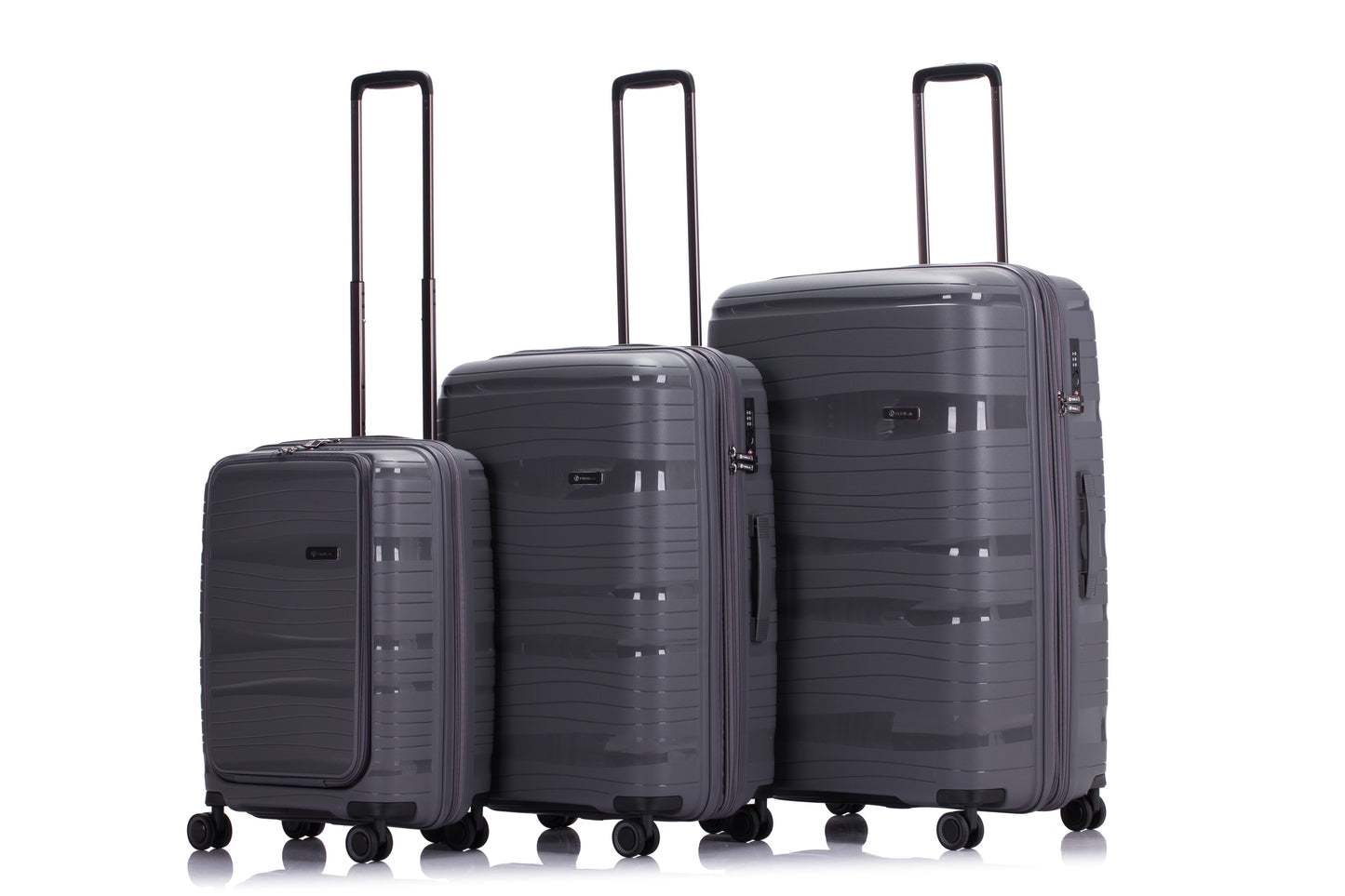 סט מזוודות קלות משקל - סט של 3 מזוודות טסלה RoadStar