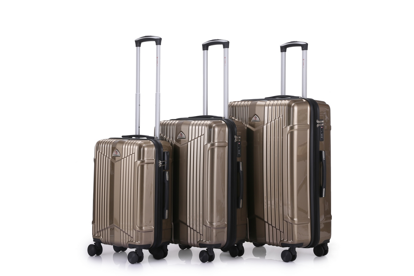 סט 3 מזוודות Tesla California | עמידות נגד שבר