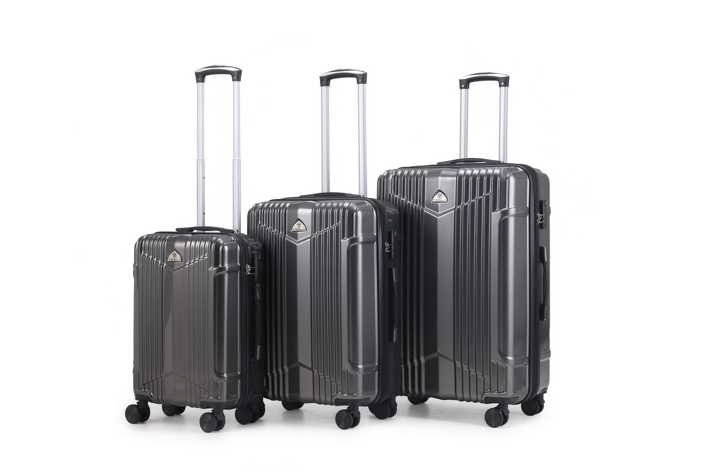 סט 3 מזוודות Tesla California | עמידות נגד שבר