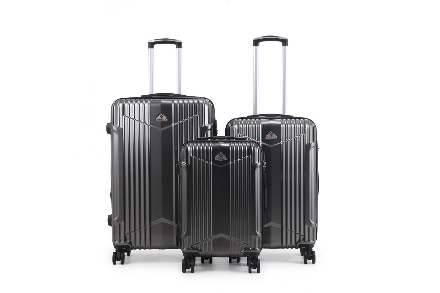 סט 3 מזוודות Tesla California | עמידות נגד שבר