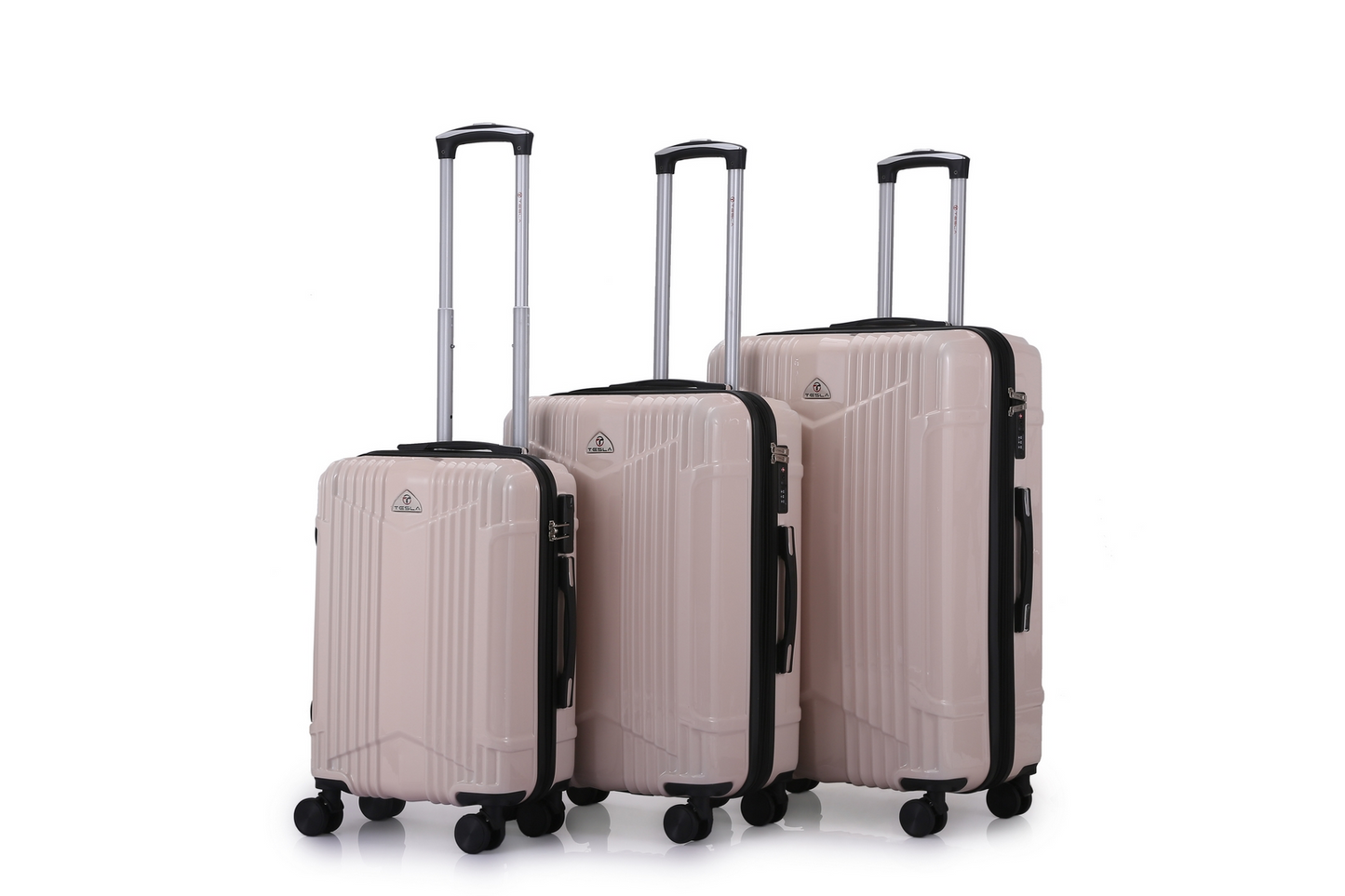 סט 3 מזוודות Tesla California | עמידות נגד שבר