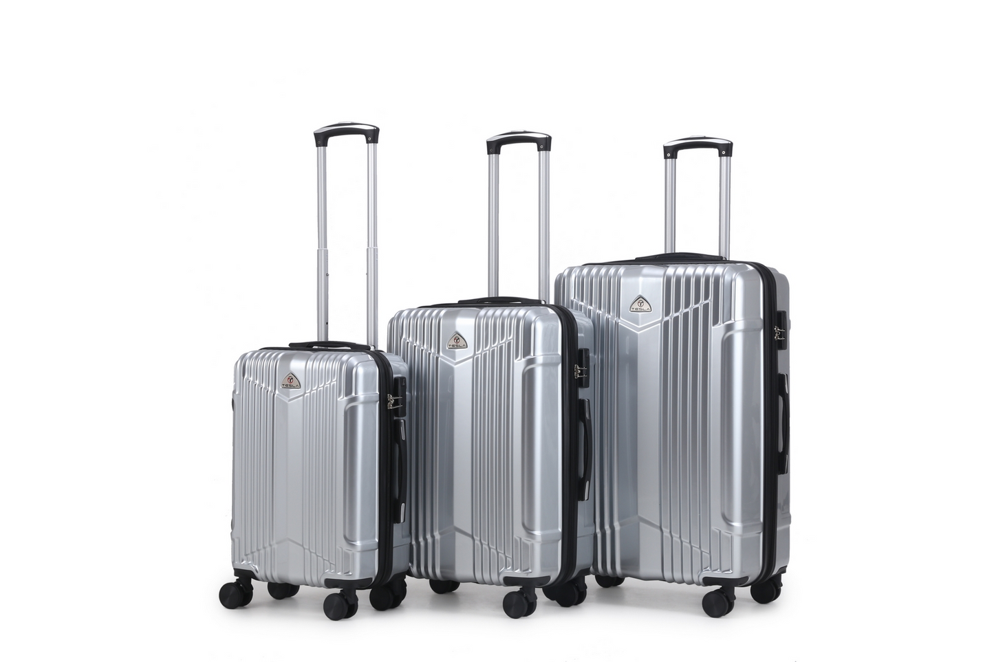 סט 3 מזוודות Tesla California | עמידות נגד שבר