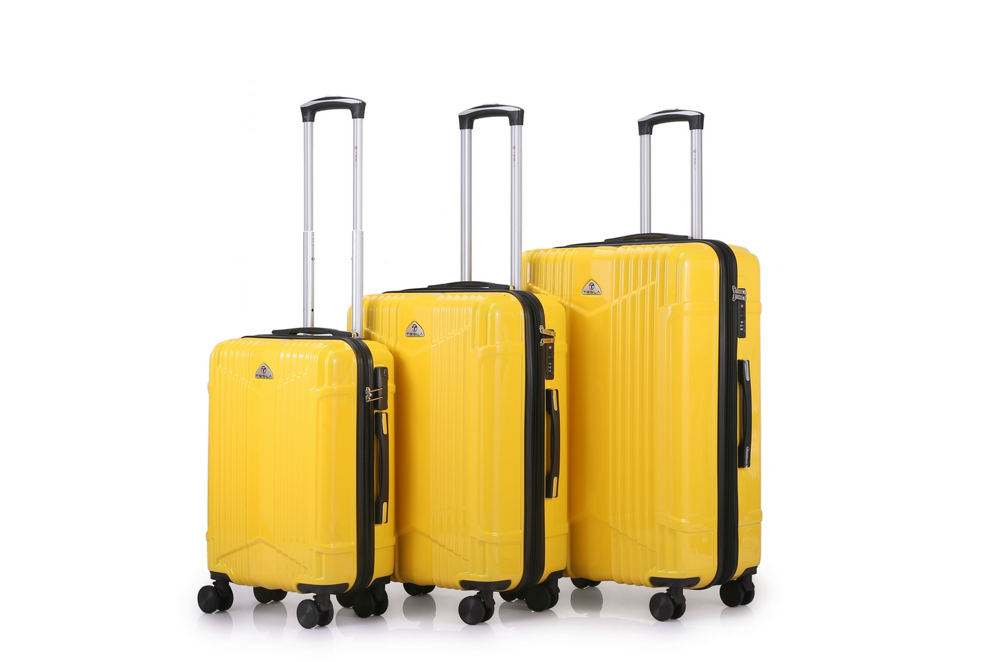 סט 3 מזוודות Tesla California | עמידות נגד שבר