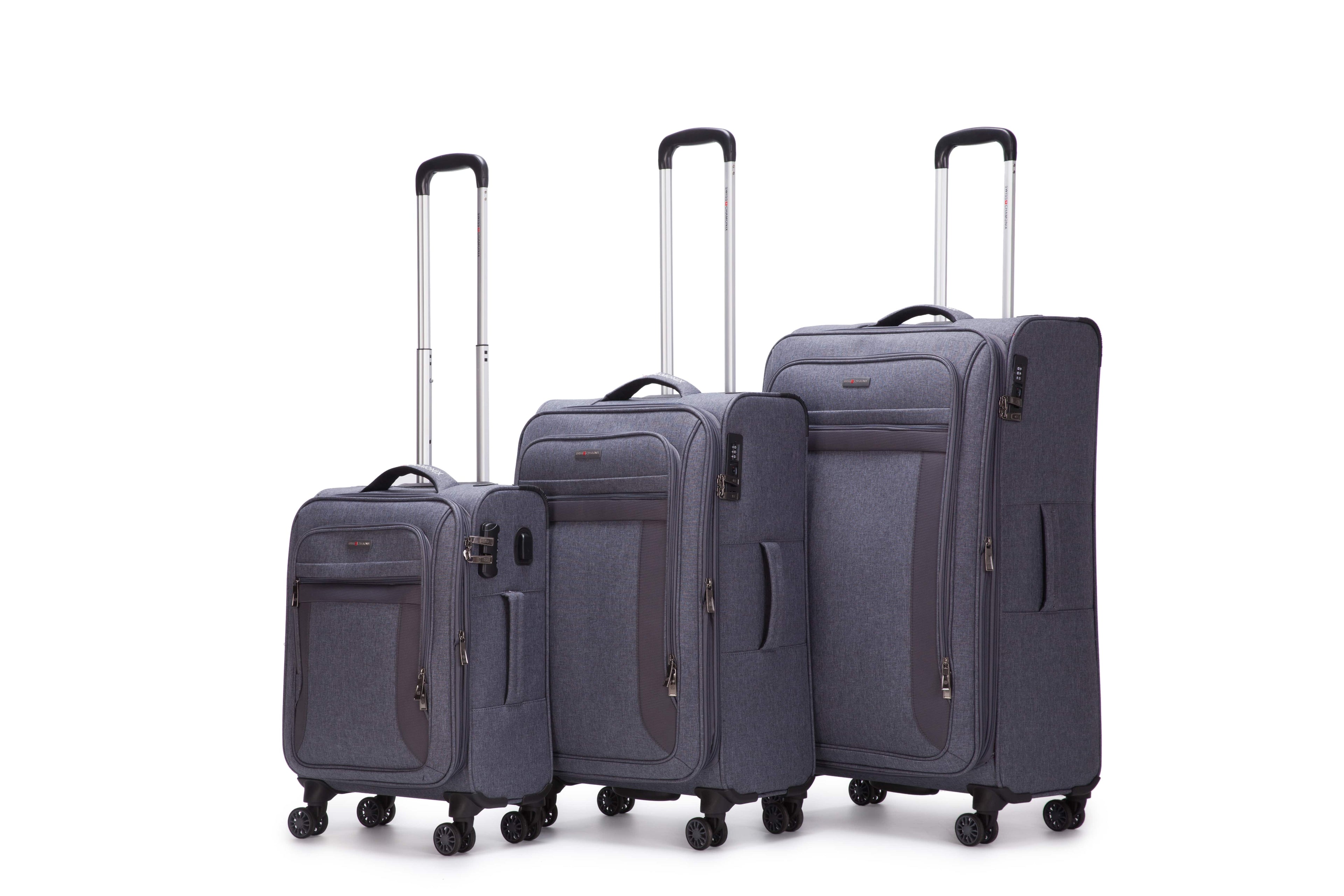 סט 3 מזוודות סוויס פרימיום Swiss Chamonix New soft
