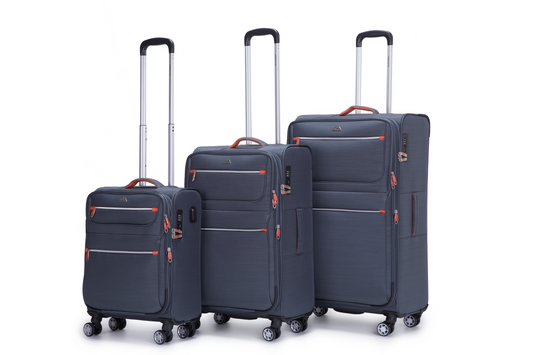 סט מזוודות פרימיום - סט 3 מזוודות מבד איכותי של המותג HIMALAYA דגם MAKALU SOFT