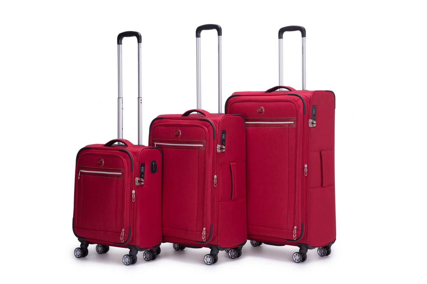 סט מזוודות יוקרה - סט 3 מזוודות עמידות מבד של המותג HIMALAYA דגם EVEREST SOFT