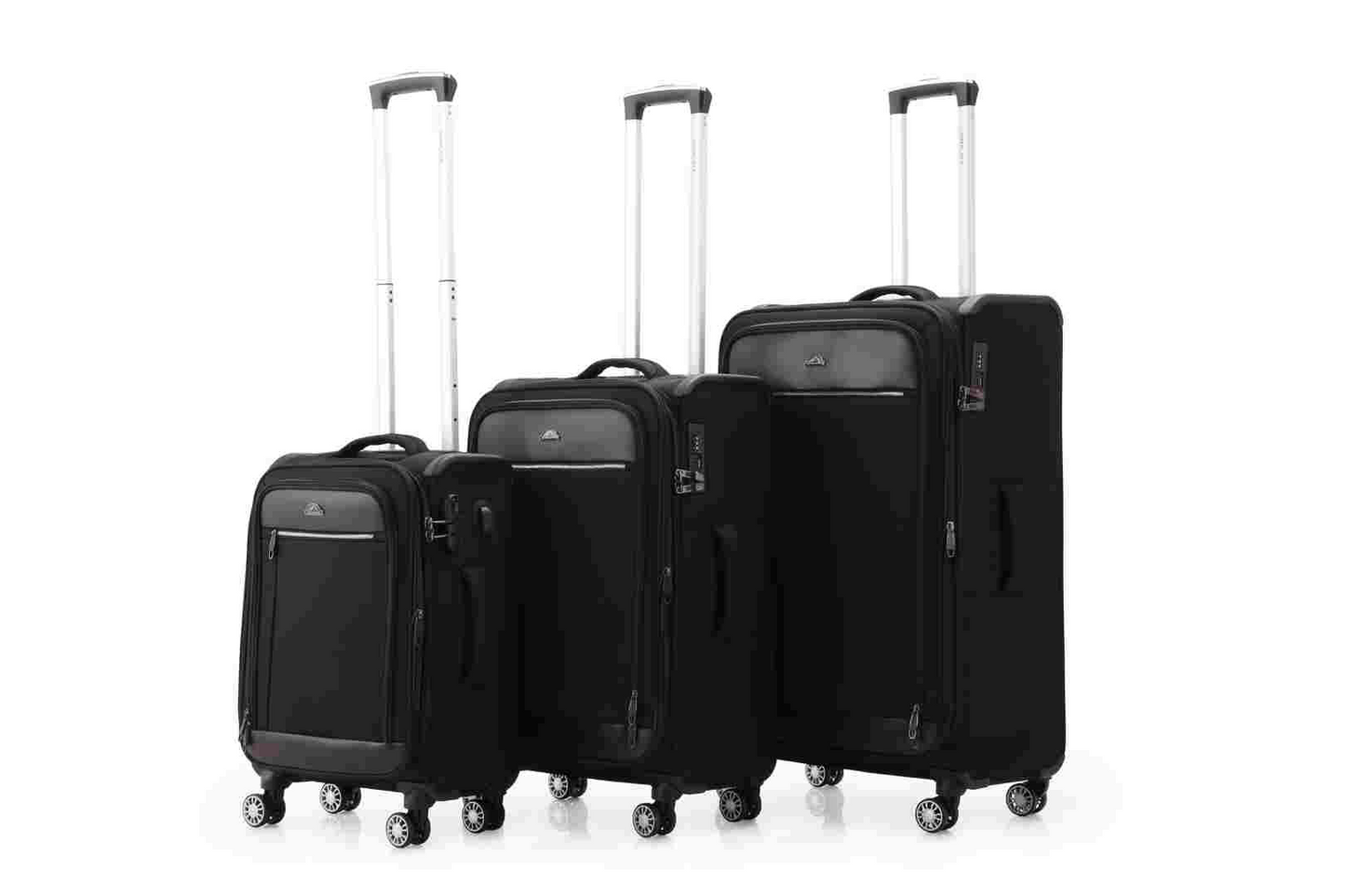 סט מזוודות יוקרה - סט 3 מזוודות עמידות מבד של המותג HIMALAYA דגם ANAPURNA