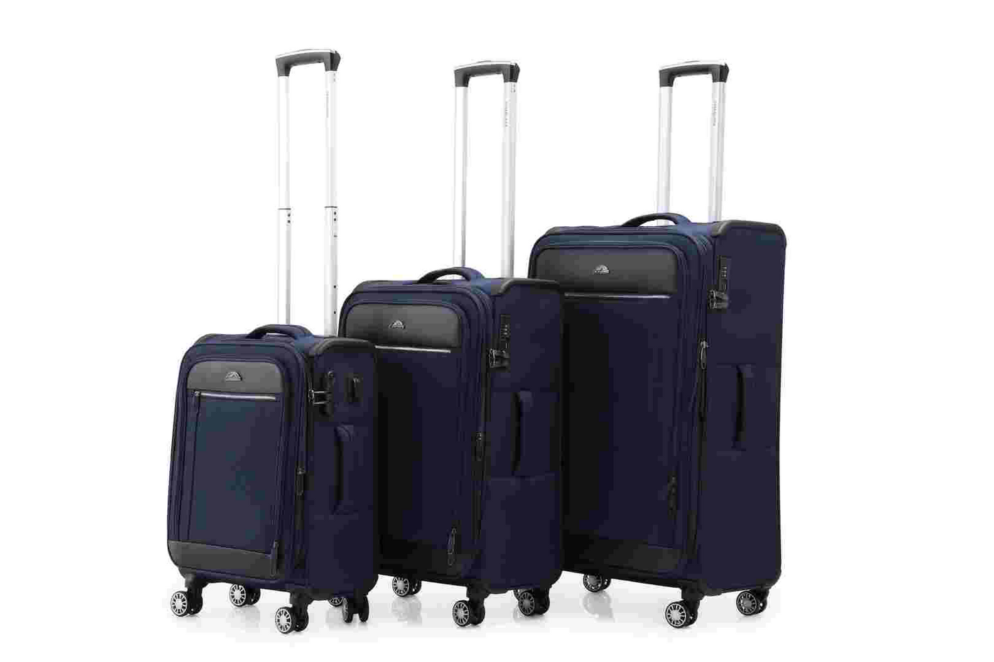 סט מזוודות יוקרה - סט 3 מזוודות עמידות מבד של המותג HIMALAYA דגם ANAPURNA