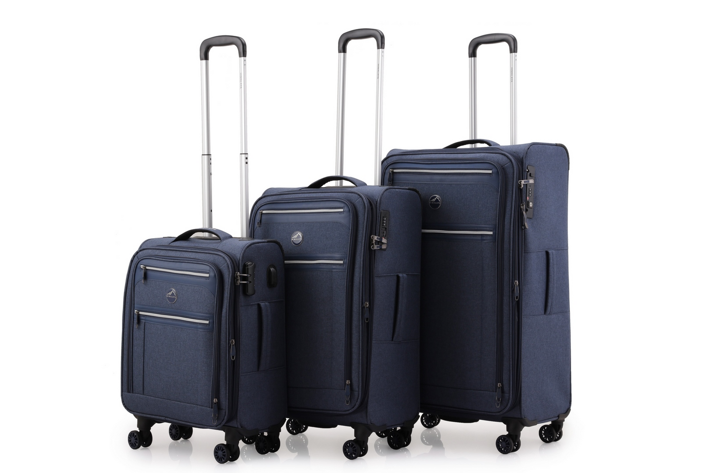 סט מזוודות פרימיום - סט 3 מזוודות מבד איכותי של המותג HIMALAYA דגם K2 SOFT