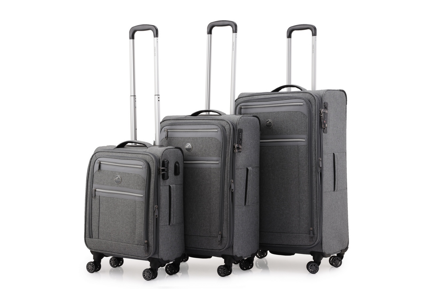 סט מזוודות פרימיום - סט 3 מזוודות מבד איכותי של המותג HIMALAYA דגם K2 SOFT