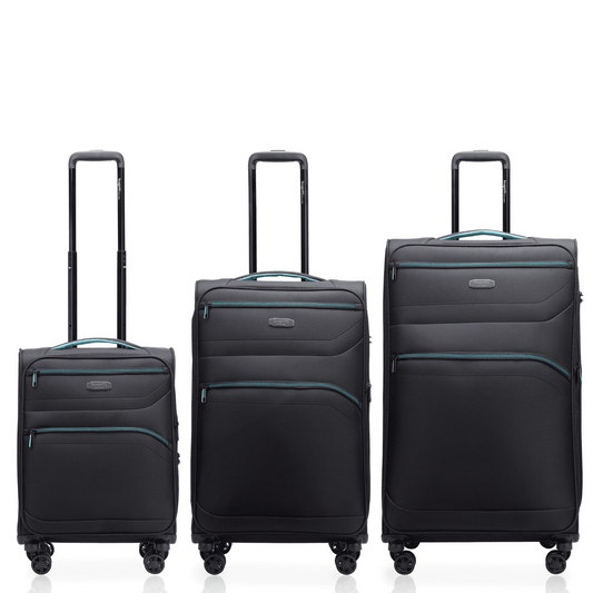 סט 3 מזוודות בד Bugatti Milano San Lorenzo