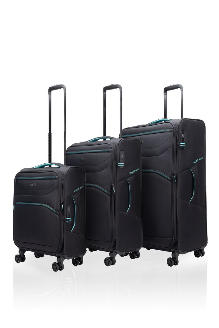 סט 3 מזוודות בד Bugatti Milano San Lorenzo