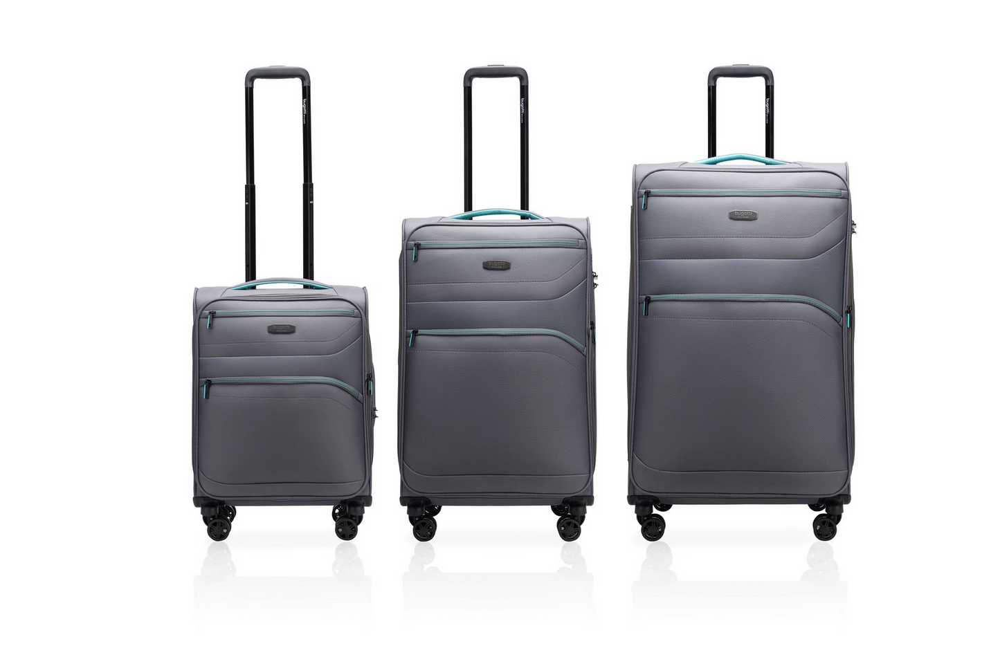 סט 3 מזוודות בד Bugatti Milano San Lorenzo