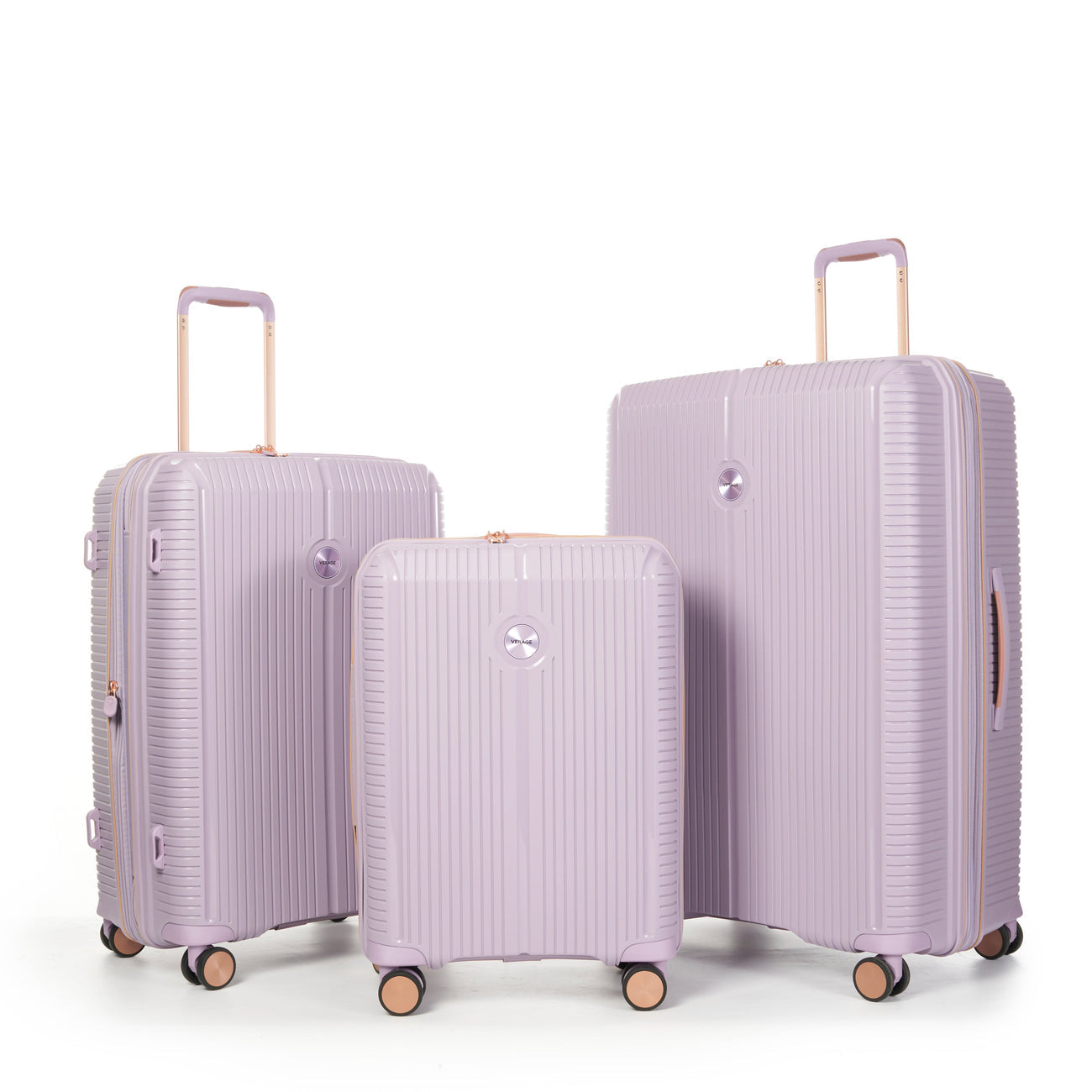 סט שלישיית מזוודות פרימיום קשיחות מהסדרה עטורת הפרסים מבית VERAGE דגם ROME