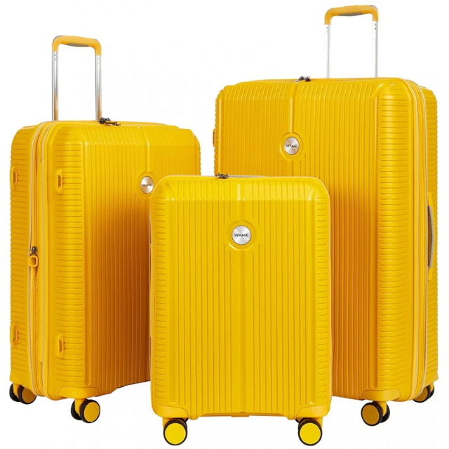 סט שלישיית מזוודות פרימיום קשיחות מהסדרה עטורת הפרסים מבית VERAGE דגם ROME