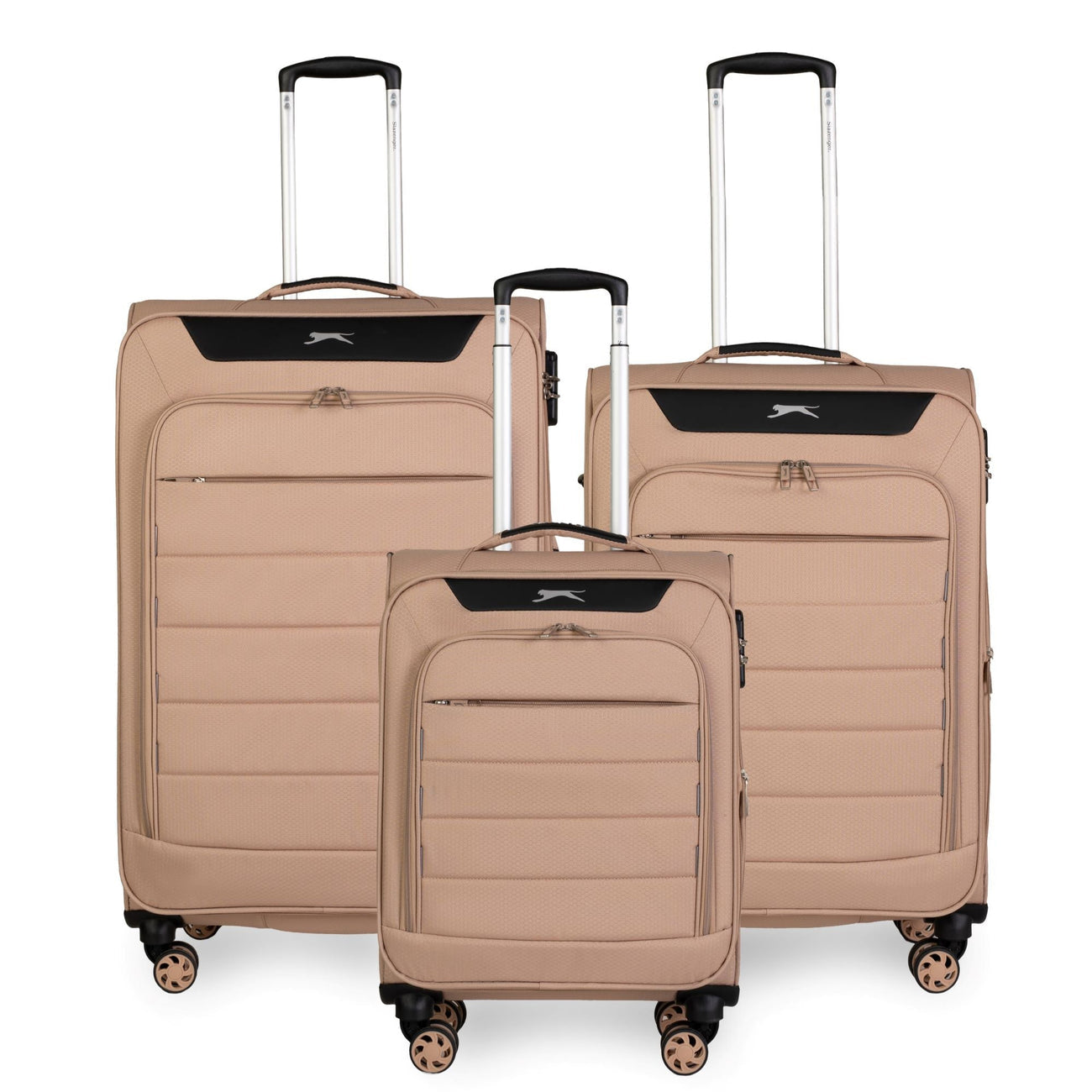 סט 3 מזוודות קלות משקל מבית מותג היוקרה SLAZENGER דגם C-LITE