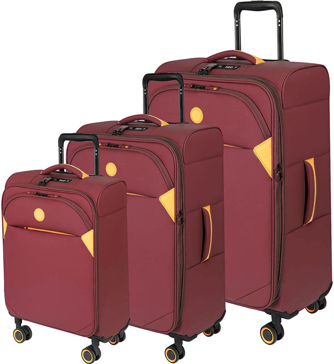 סט 3 מזוודות בד סופר-לייט קלות במיוחד דגם CAMBRIDGE מבית היוקרה VERAGE אנגליה