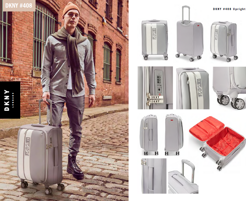 סט 3 מזוודות בד קלות ואופנתיות מבית DONNA KARAN DKNY דגם INSTINCT 408