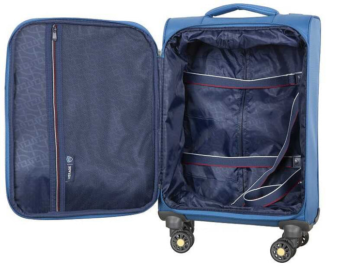 זוג מזוודות בד (גדולה+טרולי עליה למטוס) קלות במיוחד דגם BRISTOL מבית היוקרה VERAGE אנגליה