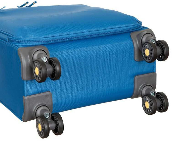 זוג מזוודות בד (גדולה+טרולי עליה למטוס) קלות במיוחד דגם BRISTOL מבית היוקרה VERAGE אנגליה