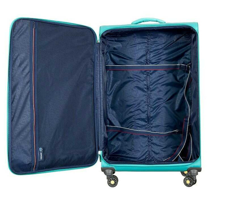 זוג מזוודות בד (גדולה+טרולי עליה למטוס) קלות במיוחד דגם BRISTOL מבית היוקרה VERAGE אנגליה