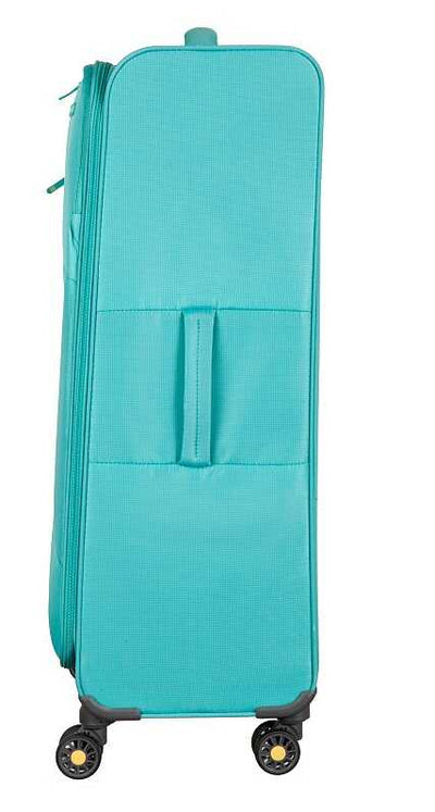 זוג מזוודות בד (גדולה+טרולי עליה למטוס) קלות במיוחד דגם BRISTOL מבית היוקרה VERAGE אנגליה