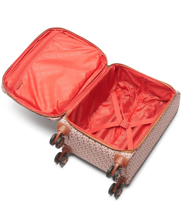 סט מזוודות בד מעוצבות ואופנתית מבית DONNA KARAN DKNY דגם SIGNATURE