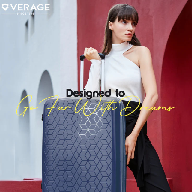 סט 3 מזוודות קשיחות מבית היוקרה VERAGE דגם DIAMOND המפואר