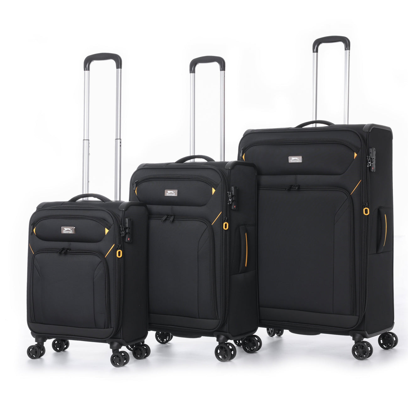 סט מזוודות בד פרמיום בגודל ענק 19"+25"+31" , של המותג SLAZENGER דגם NEW YORK II XL