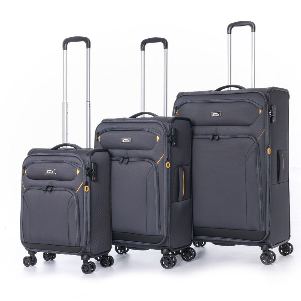 סט מזוודות בד פרמיום בגודל ענק 19"+25"+31" , של המותג SLAZENGER דגם NEW YORK II XL
