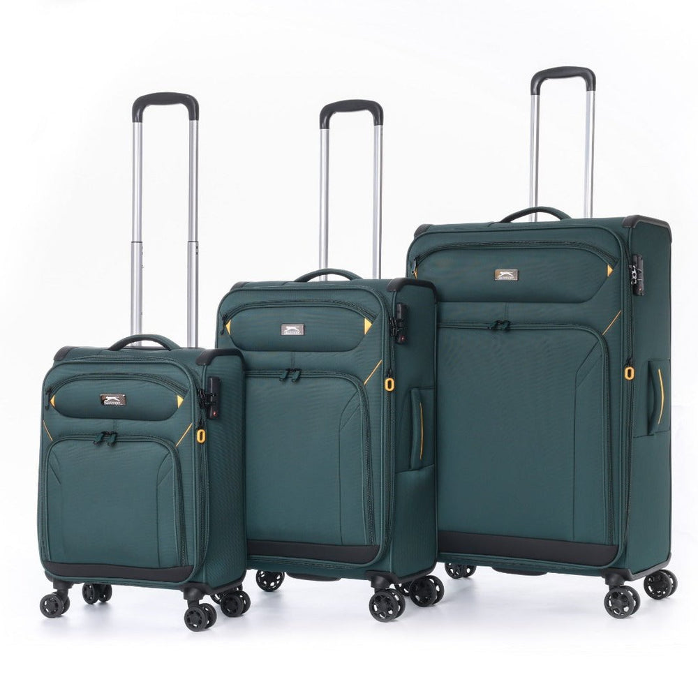 סט מזוודות בד פרמיום בגודל ענק 19"+25"+31" , של המותג SLAZENGER דגם NEW YORK II XL